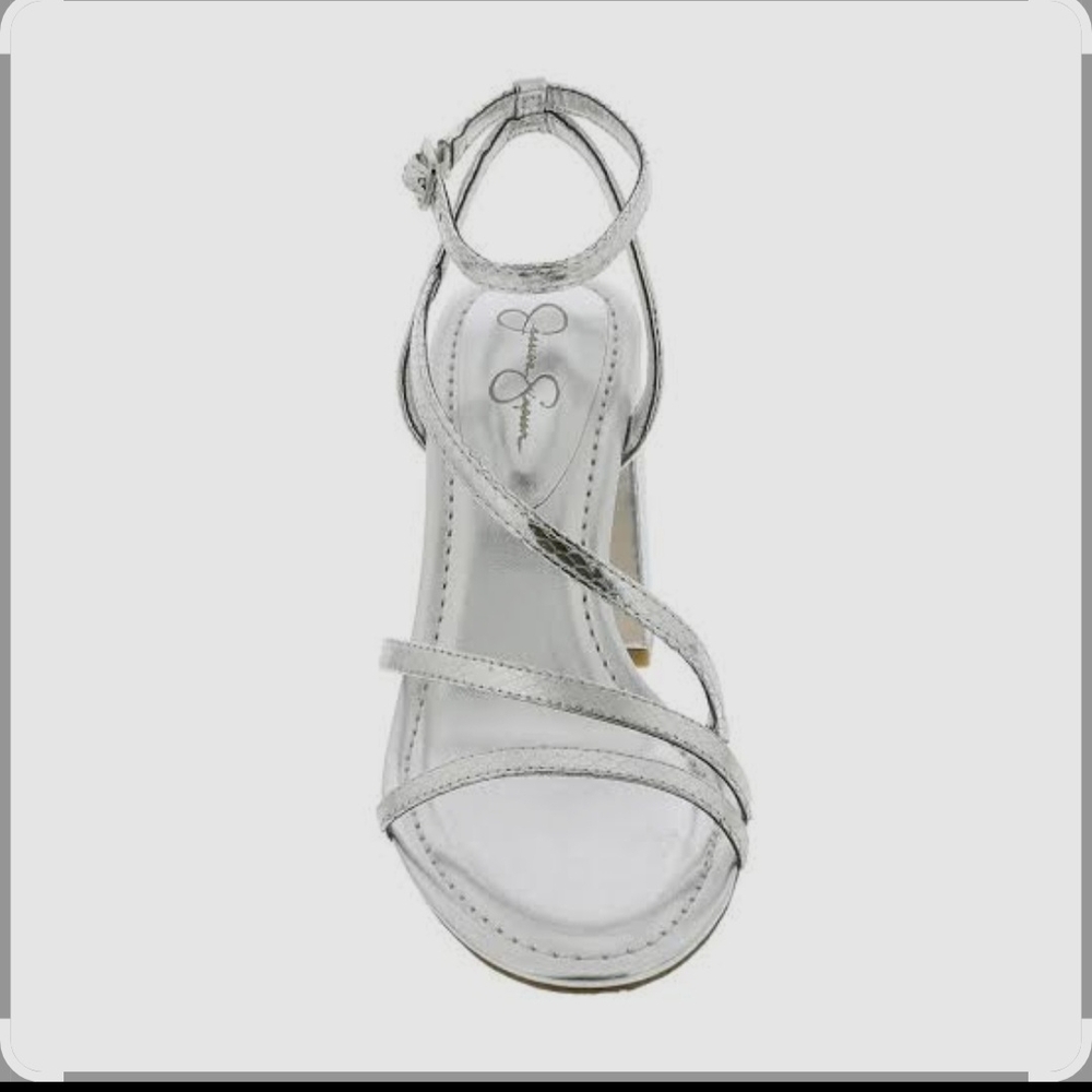 Jessica Simpson Silver Strappy Heels